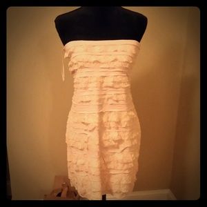 Lace strapless dress Express